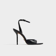 Forevermore Black Women's Strappy sandals - Strappy heeled sandal Stiletto heel