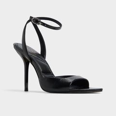 Forevermore Black Women's Strappy sandals - Strappy heeled sandal Stiletto heel