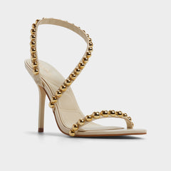 Stiletto heel Attey in Cream - Strappy heeled sandal
