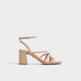 Block heel Esther Tan Women's Block heels - Strappy heeled sandal