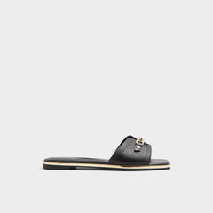 Alamassi Black Women's Flats - Slide sandal