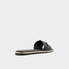 Alamassi Black Women's Flats - Slide sandal