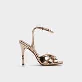 Stiletto heel Meteora in Gold - Strappy heeled sandal