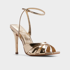 Stiletto heel Meteora in Gold - Strappy heeled sandal