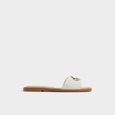 Biggin in White Bone - Slide sandal