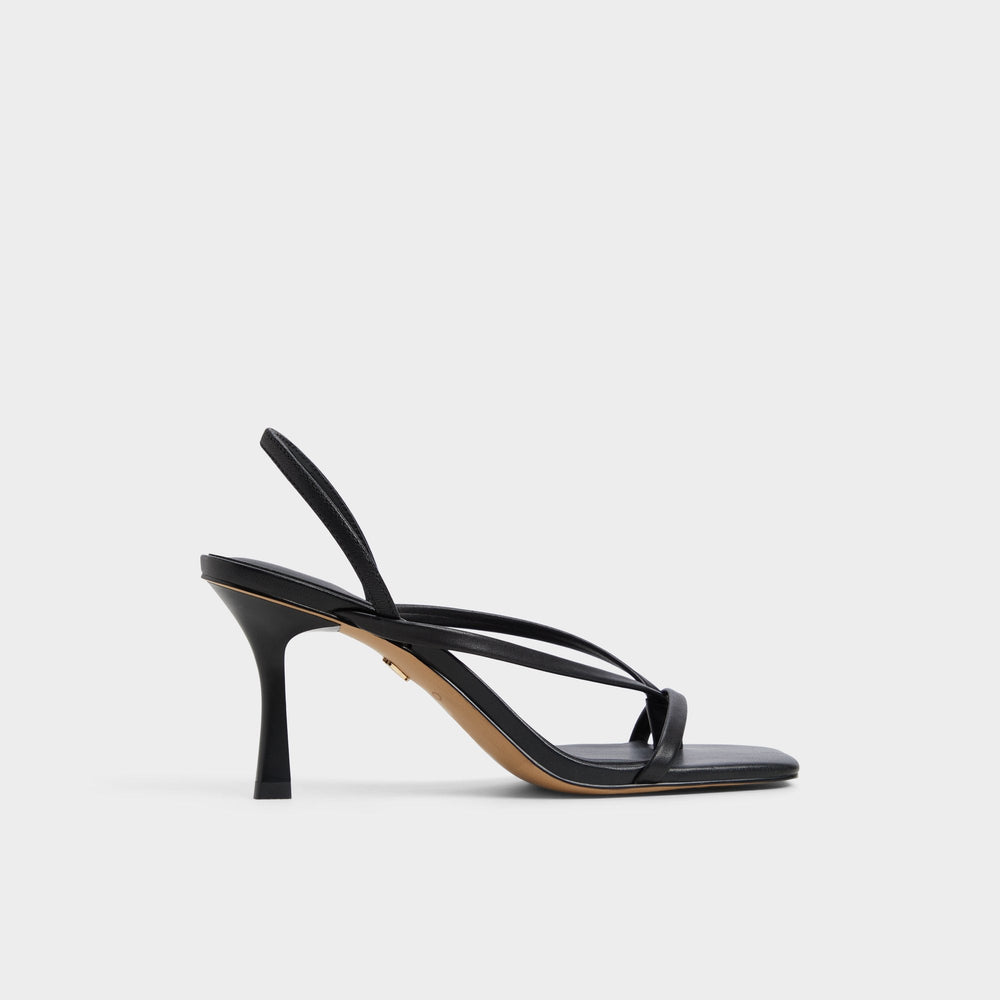 Riva Other Black Women's Strappy sandals - Sling back heeled sandal Stiletto heel