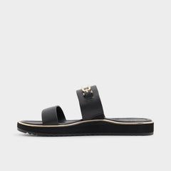Lagoon Other Black Women's Strappy sandals - Strappy flat sandal Footbed sandal