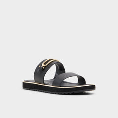 Lagoon Other Black Women's Strappy sandals - Strappy flat sandal Footbed sandal