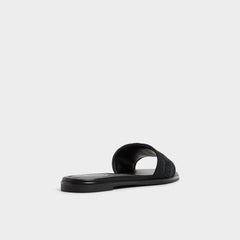 Oceania Black Women's Flats - Slide sandal