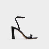 Block heel Azzira in Black - Strappy heeled sandal