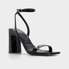 Block heel Azzira in Black - Strappy heeled sandal