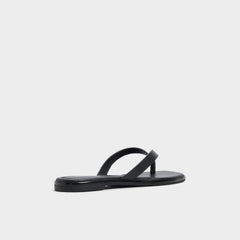 Theao Black Women's Flats - Flip flop
