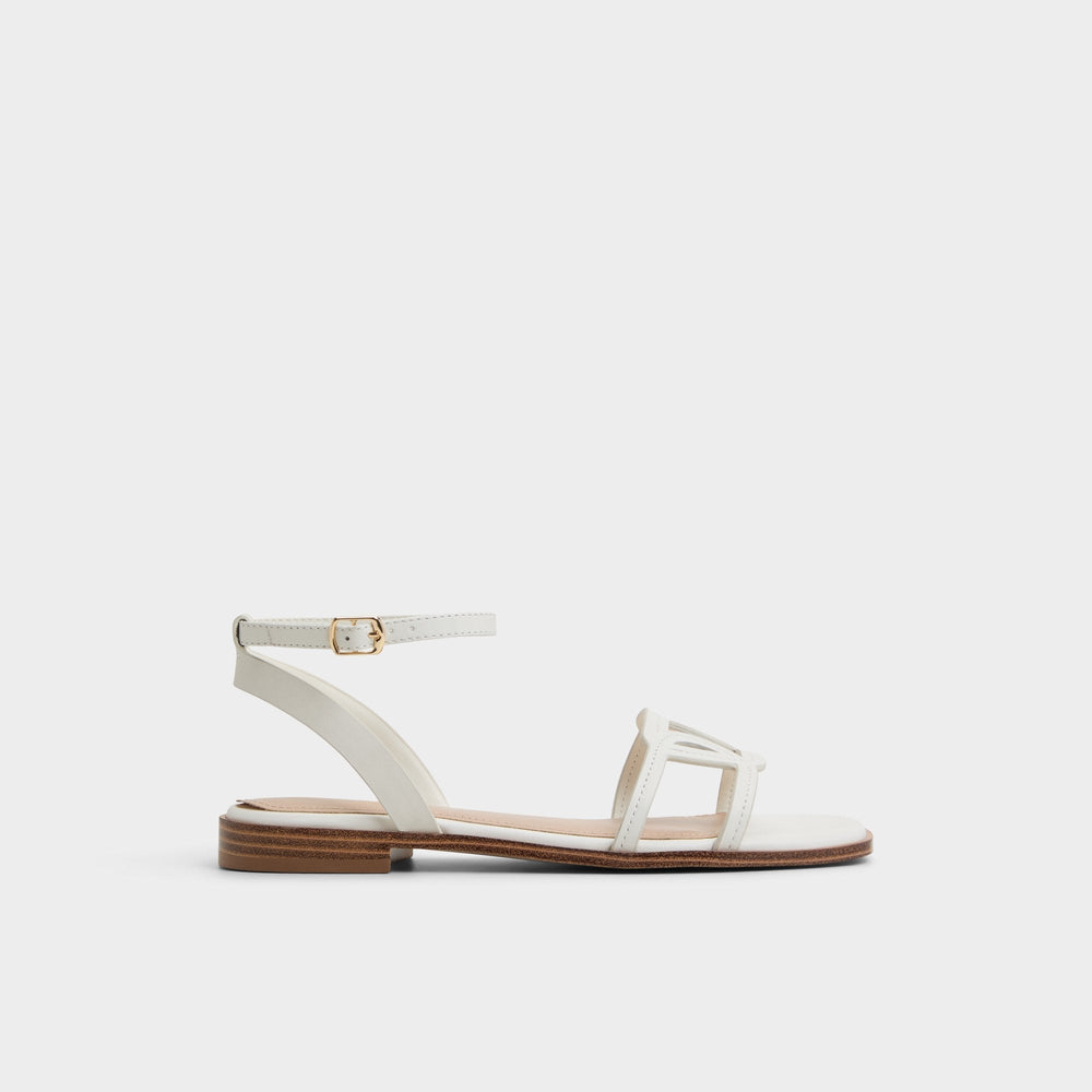 Greengrove White Women's Flats - Flat sandal
