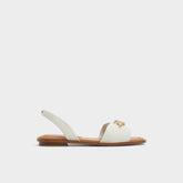 Goassi White/Bone Women's Flats - Flat sandal