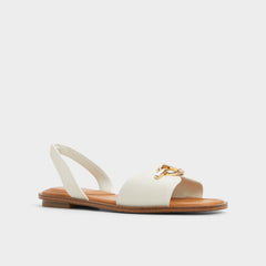 Goassi White/Bone Women's Flats - Flat sandal