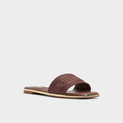 Oceania Medium Brown Women's Flats - Slide sandal