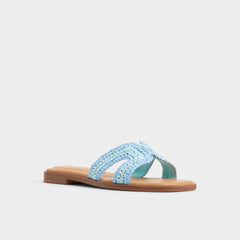 Itsandal Blue Combo Women's Flats - Slide sandal