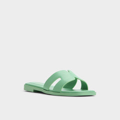 Itsandal Medium Green Women's Flats - Slide sandal