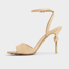 Harmonious in Medium Beige - Strappy heeled sandal