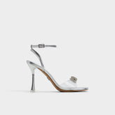 Ozley Silver Women's Strappy Heels - Strappy heeled sandal