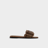 Wavysally in Light Brown - Slide sandal