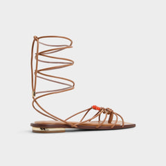 Nirena Medium Brown Women's Flats - Strappy flat sandal