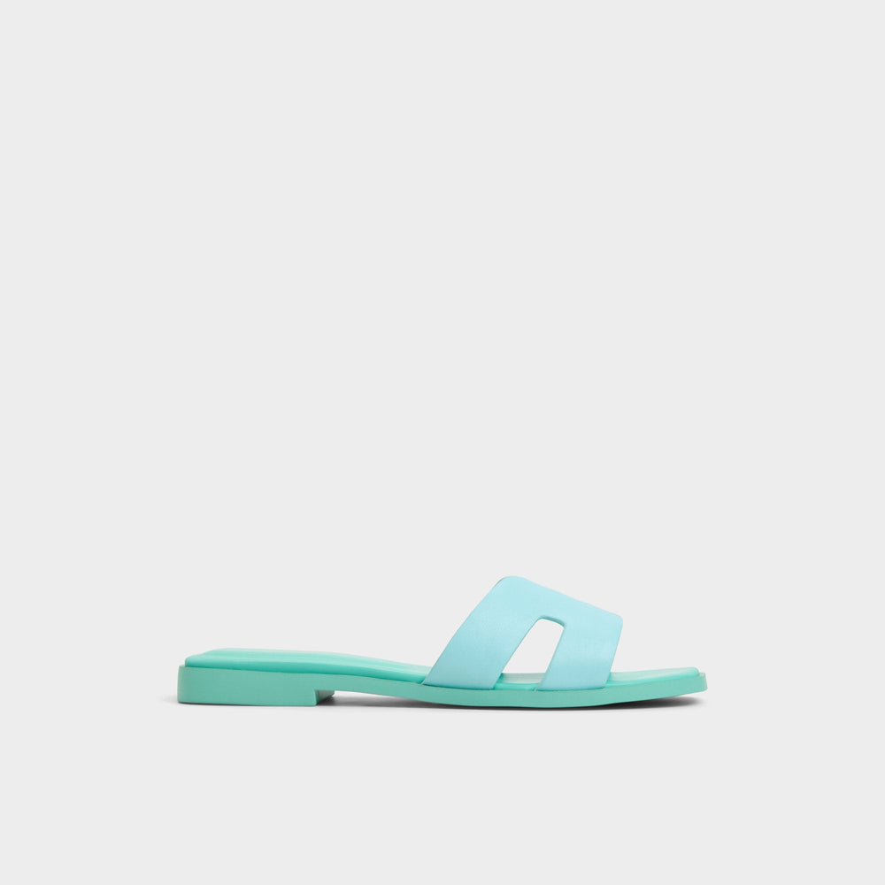 Itsandal Turquoise Women's Flats - Slide sandal