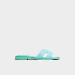 Itsandal Turquoise Women's Flats - Slide sandal