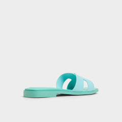 Itsandal Turquoise Women's Flats - Slide sandal