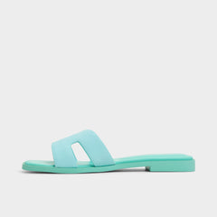 Itsandal Turquoise Women's Flats - Slide sandal