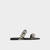 Katalena in White Black - Slide sandal