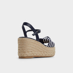 Annamarie Navy Women's Platform sandals - Wedge sandal