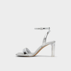 Block heel Aurorai Silver Women's Block heels - Strappy heeled sandal
