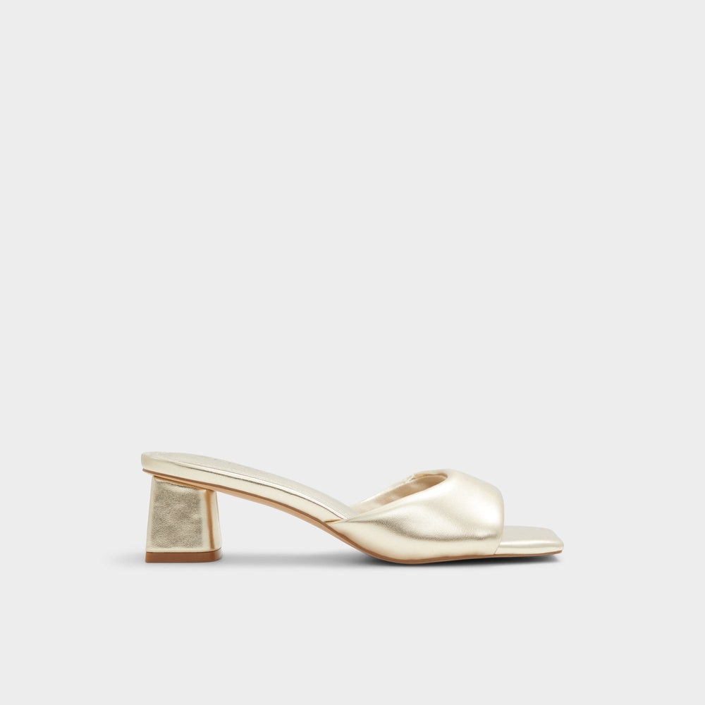 Block heel Aneka Gold Women's Heeled mules - Heeled mule