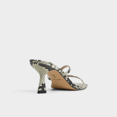 Calypsa White/Black Women's Animal Prints - Strappy heeled sandal