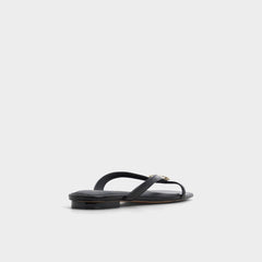 Iliria Black Women's Flats - Slide sandal