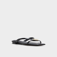 Iliria Black Women's Flats - Slide sandal