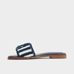 Sabbia Blue Combo Women's Flats - Slide sandal
