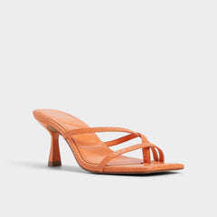 Calypsa Medium Orange Women's Heeled mules - Strappy heeled sandal