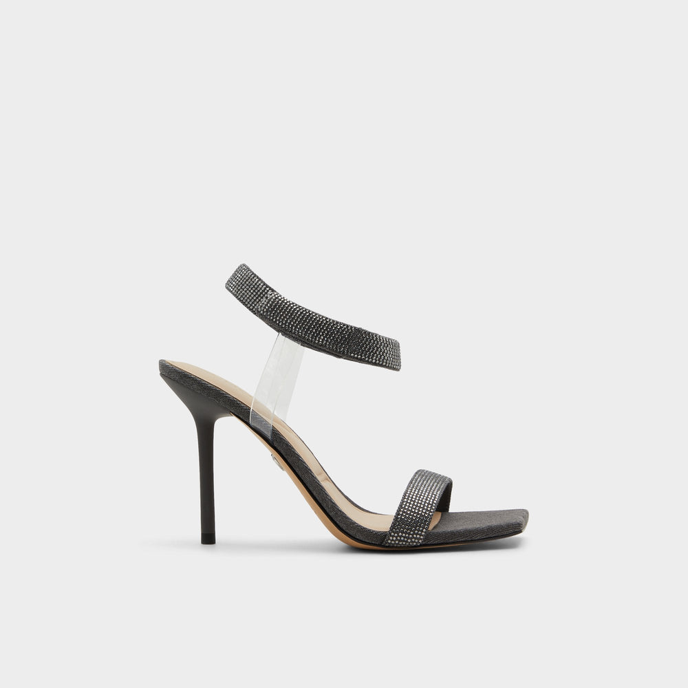 Rosy Dark Grey Women's Strappy sandals - Strappy heeled sandal