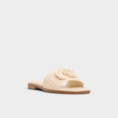 Sabbia Light Beige Women's Flats - Slide sandal