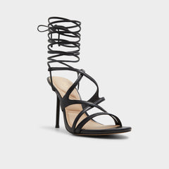 Marylou Black Women's Strappy sandals - Strappy heeled sandal