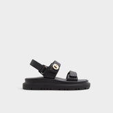 Footbed sandal Linette Black Women's Footbed sandals - Footbed sandal