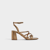 Esther Gold Women's Block heels - Strappy heeled sandal Block heel