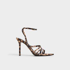 Solania Brown Multi Women's Strappy sandals - Strappy heeled sandal Stiletto heel