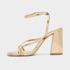 Block heel Laurader Gold Women's Block heels - Strappy heeled sandal