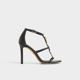 Summerdate Black Women's Strappy sandals - Strappy heeled sandal