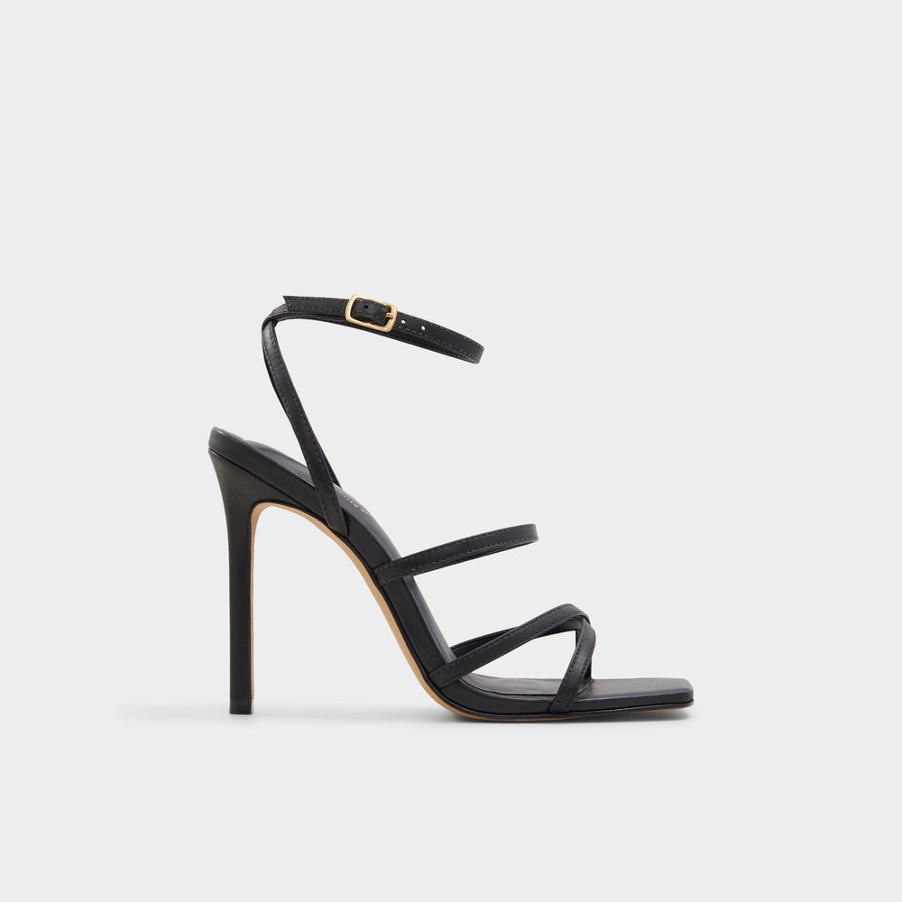 Galoi Black Women's Strappy sandals - Strappy heeled sandal