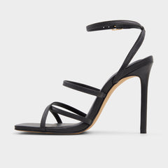 Galoi Black Women's Strappy sandals - Strappy heeled sandal