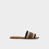 Nalani Open Black Women's Flats - Slide sandal